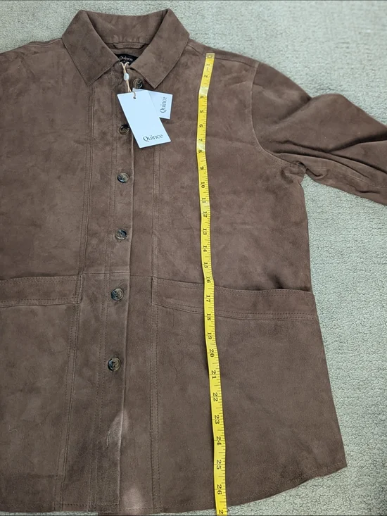 100% Suede Chore Jacket Brown Suede Women's Jacket - Picture 12 of 14